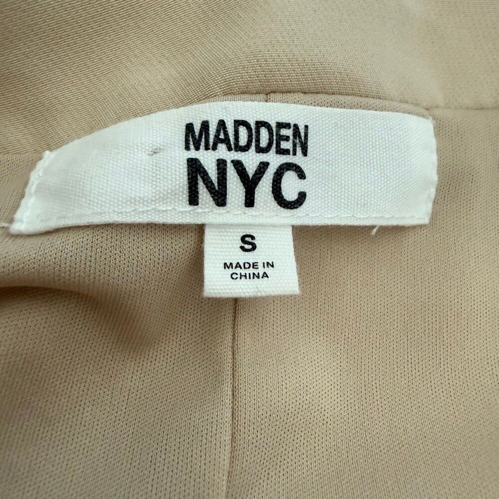 Madden NYC Steve Madden Tan Button Fitted Tuxedo Vest S Cropped - Picture 4 of 7